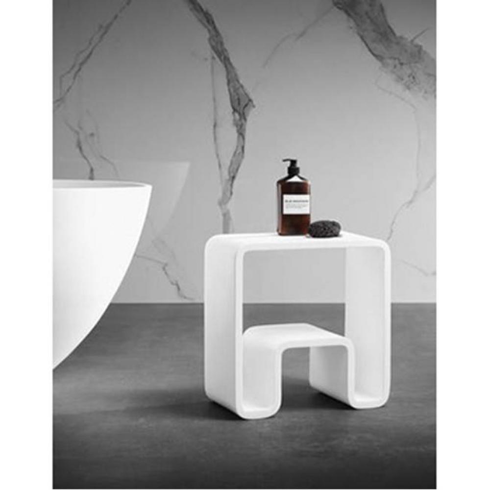 BARstone Shower Stool Rectangular Matt White