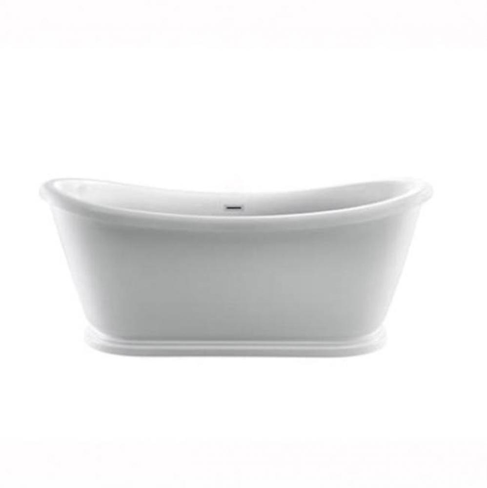 Moira 63&apos;&apos; AC Freestanding Tub White,w/Internal Drain-OF CP