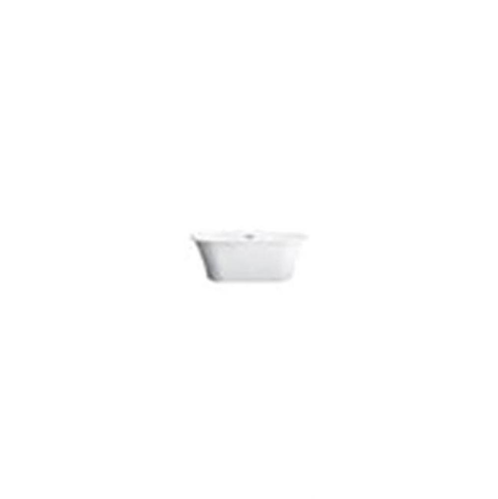 Nouri 66&apos;&apos; AC Tub White W/ Internal Drain &amp; OF Chrome