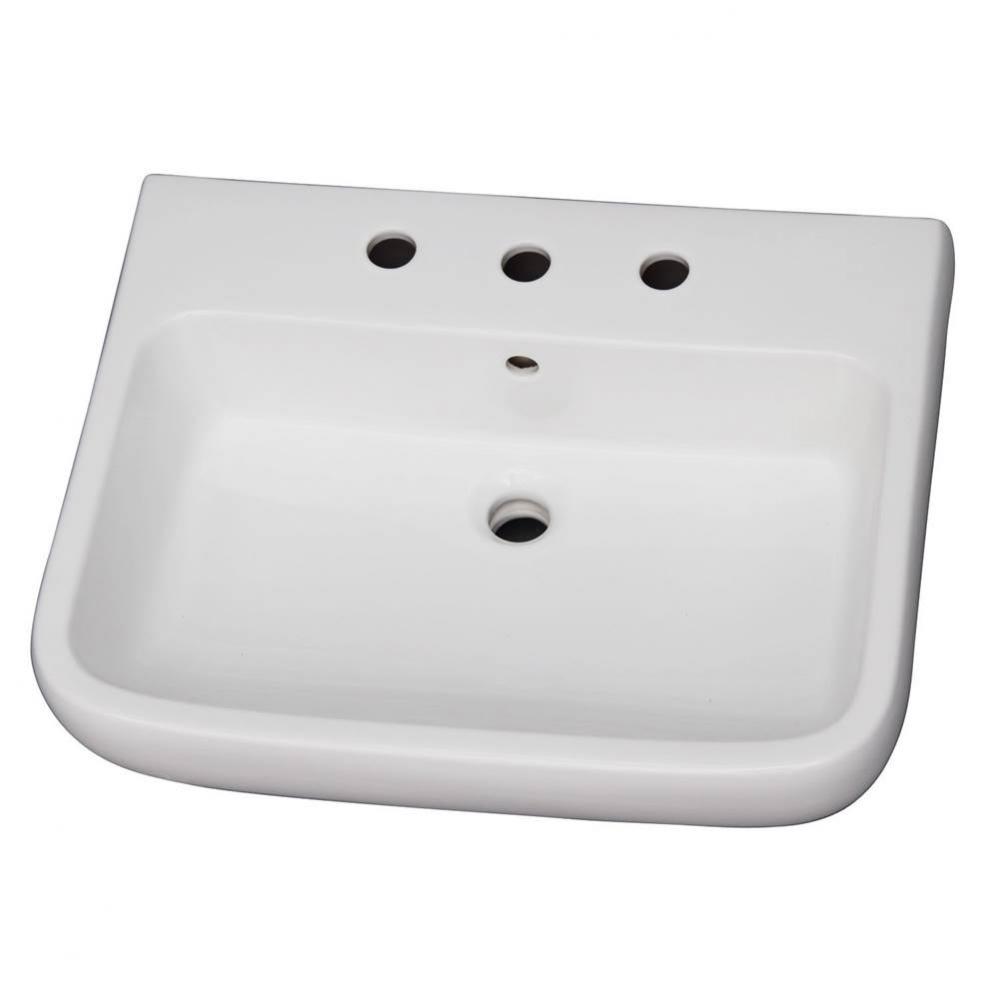 Metropolitan 600 Ped Lav Basin4&apos;&apos; Center Set, White