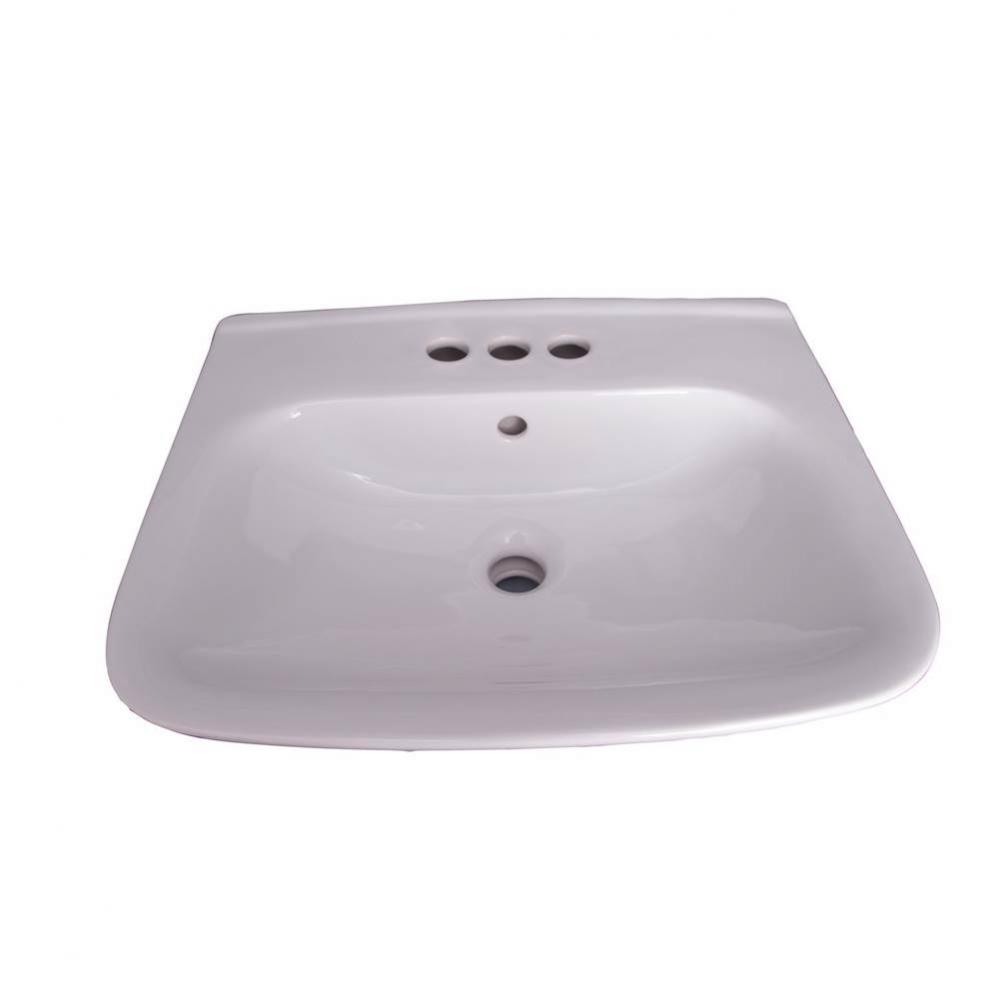 Eden 450 Ped Lav Basin Only 4&apos;&apos; Center Set, White