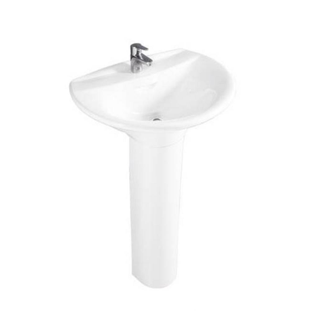 Venice 650 Ped Lav Basin,4&apos;&apos; Centerset, White