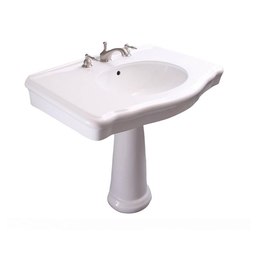 Anders Basin Only w/ 8&apos;&apos; WSHole,W/ Overflow,White