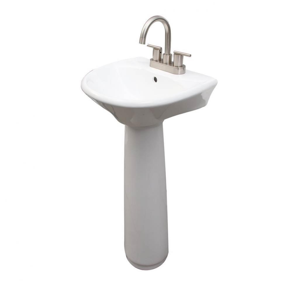 Gair Basin Only w/ 4&apos;&apos; CCHole,W/ Overflow, White