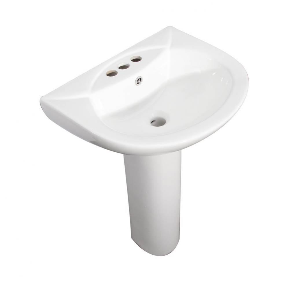 Banks &#xa0;Basin Only for 4&apos;&apos;CCFaucet Hole, Overflow, White