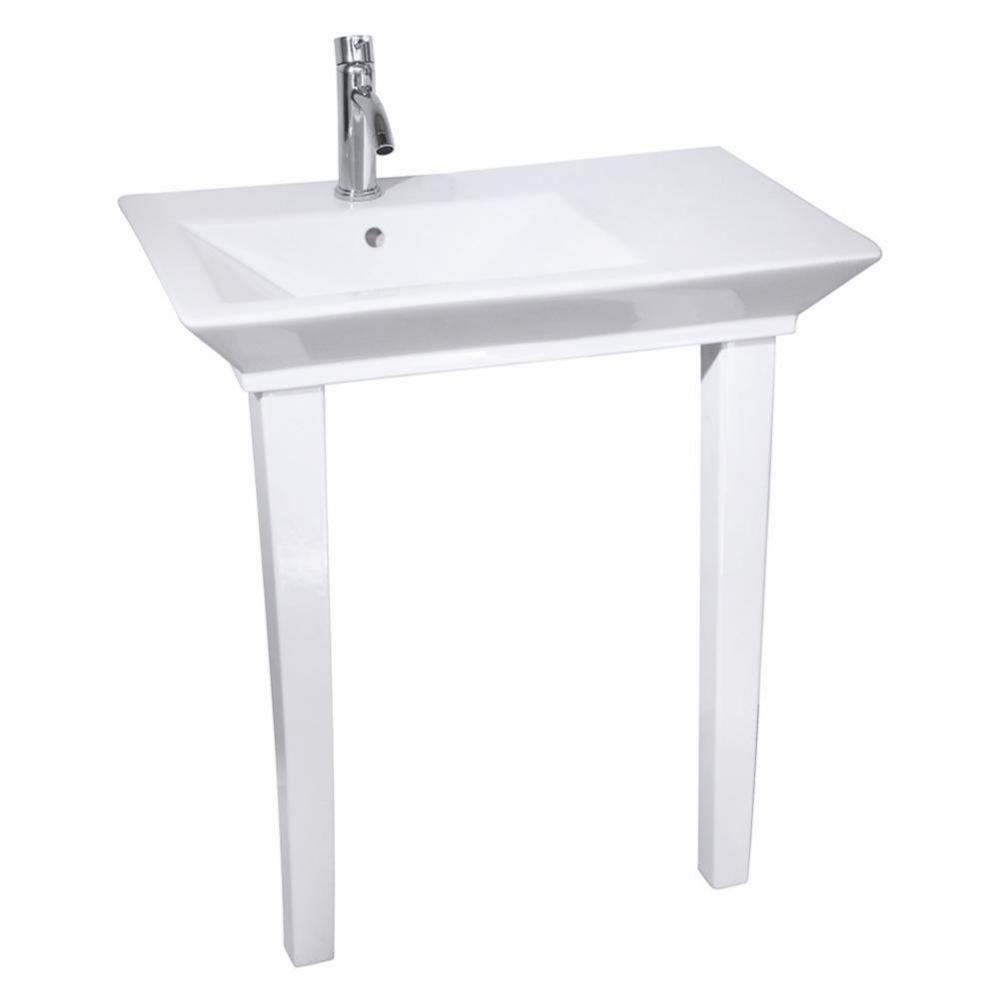 Opulence Basin, 31-1/2&apos;&apos;, White, Rect Bowl, 4&apos;&apos; cc