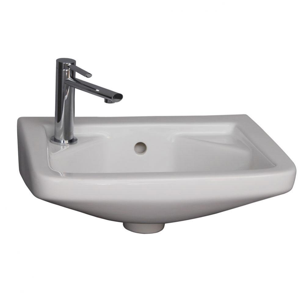 Mirna Wall-Hung Basin Hole on left, White