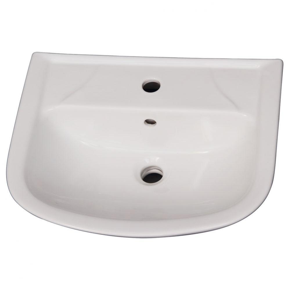 Lara 510 Ped Lav Basin1 Hole, White