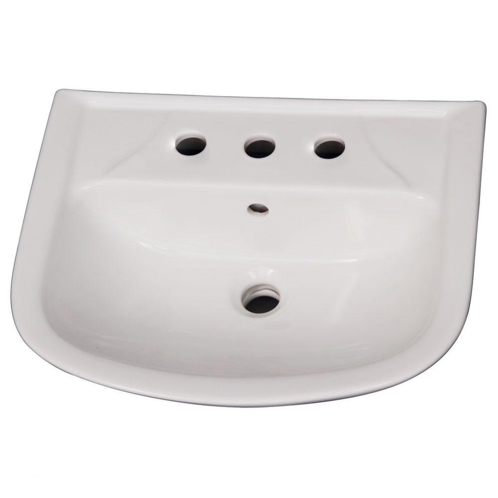 Lara 510 Ped Lav Basin8&apos;&apos; cc, White