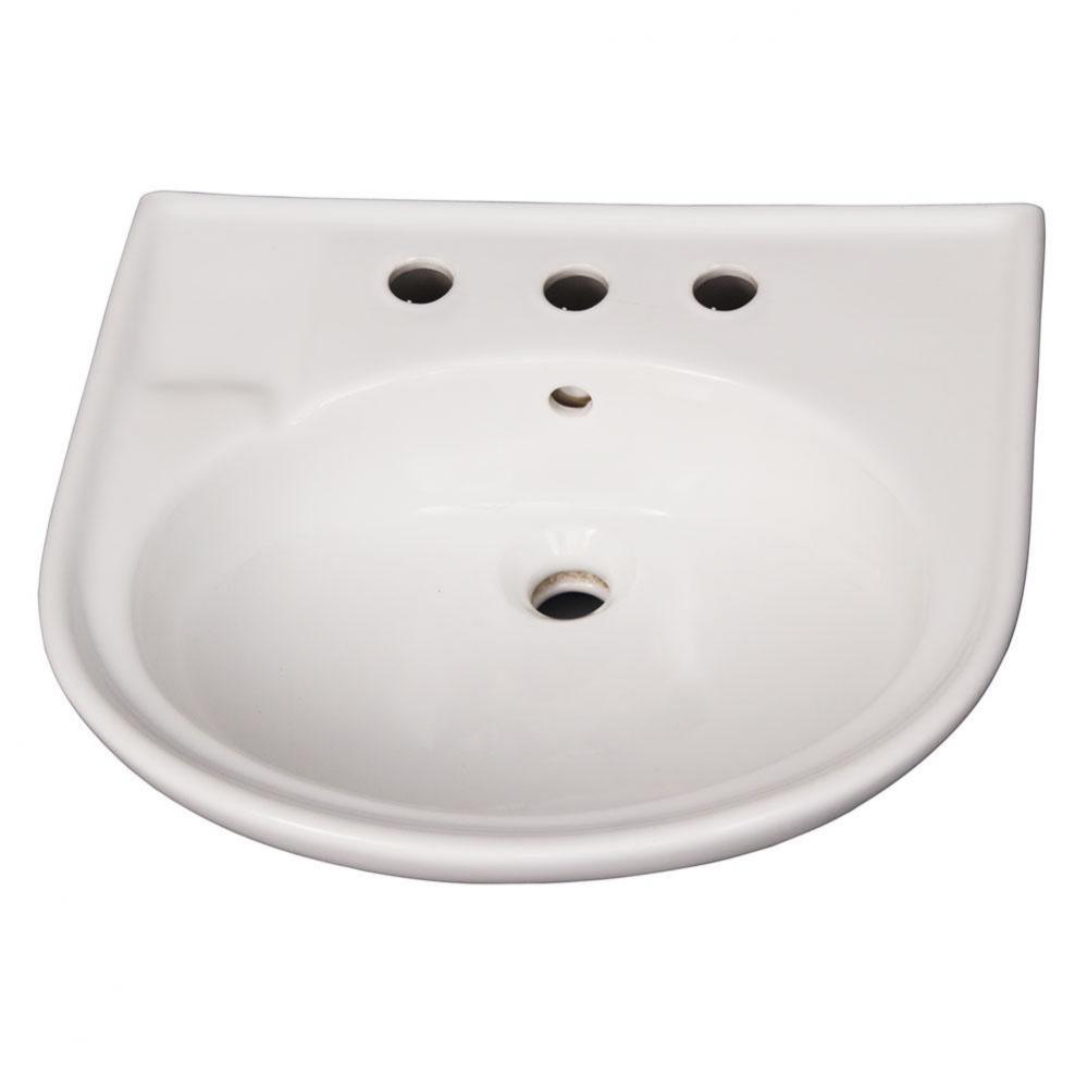 Cynthia 570 Ped Lav Basin8&apos;&apos; CC, White