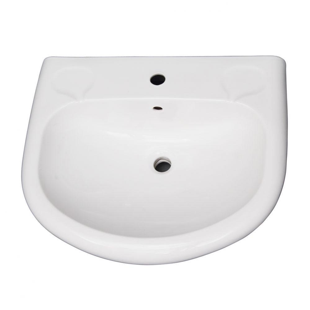 Orient 660 Ped Lav Basin1 Hole, White