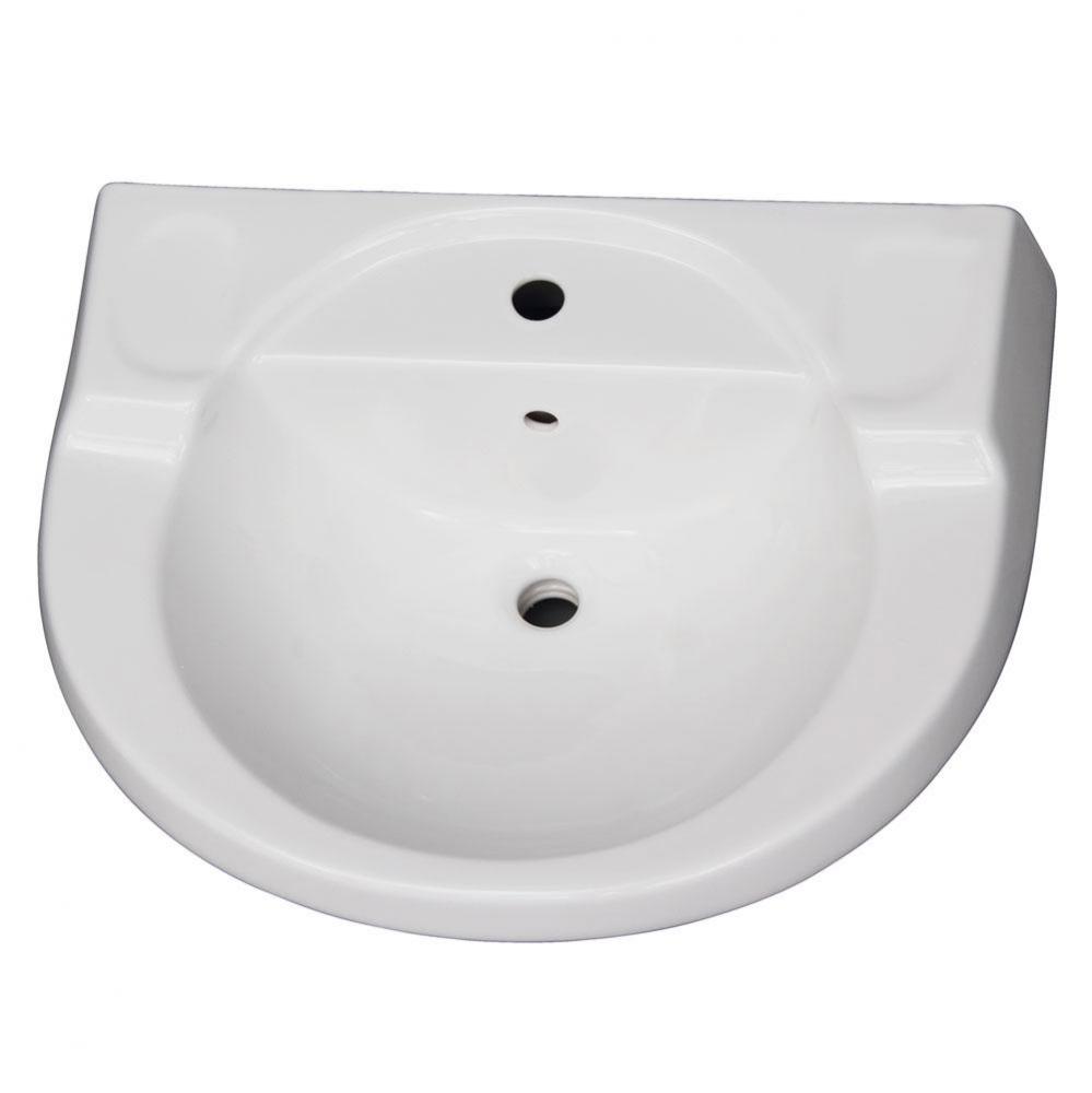 Wynne 705 Ped Lav Basin1 Hole, White