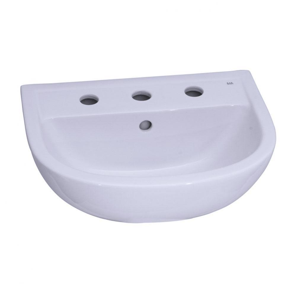 Compact 545 Ped Lav Basin8&apos;&apos; cc, White