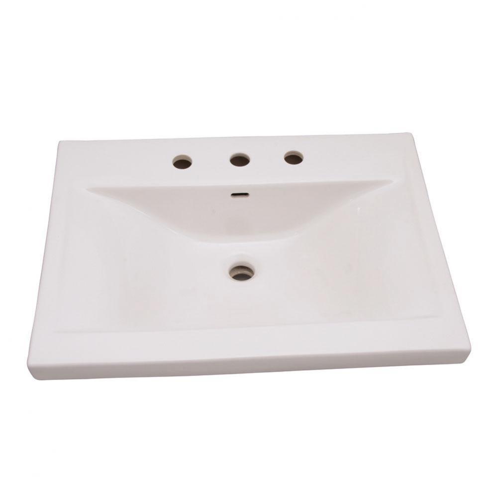 Mistral 650 Wall-Hung Basin8&apos;&apos; cc, White