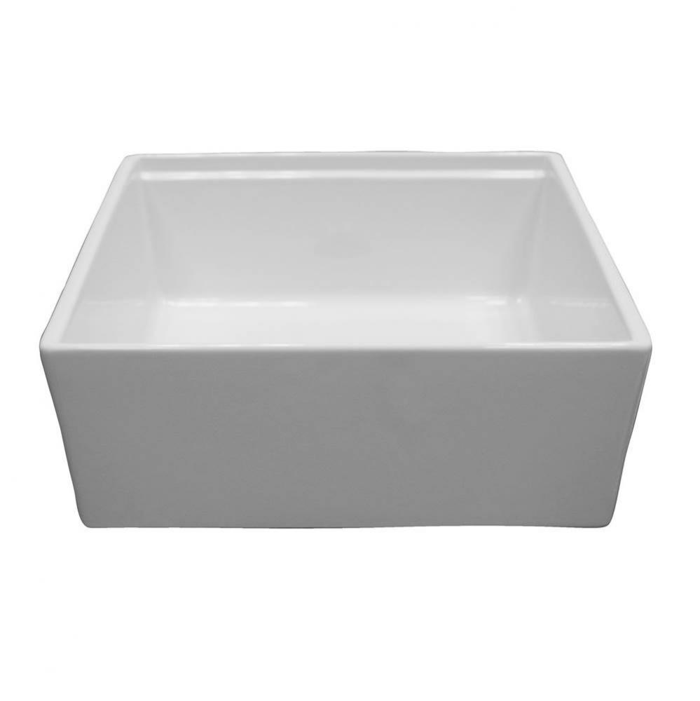 Crofton 24&apos;&apos;  Single Bowl Sink w/Ledge,Plain Front,White