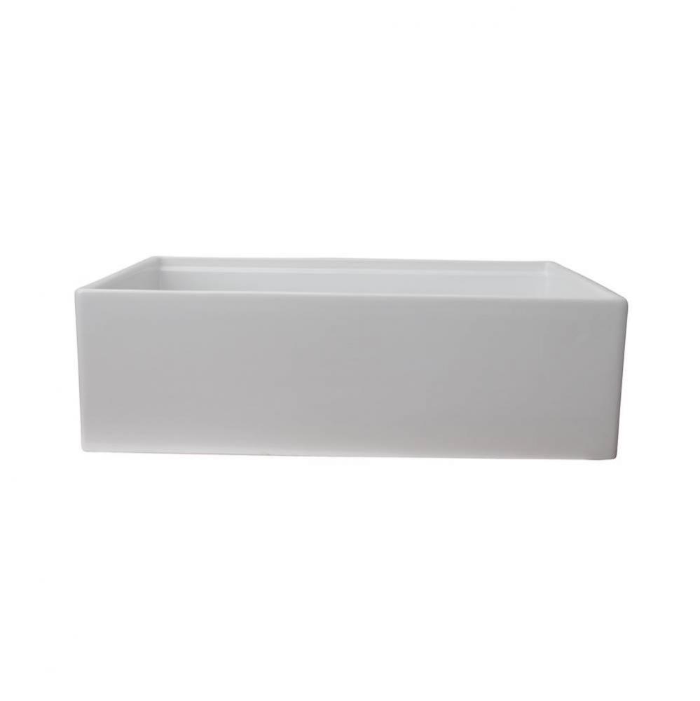 Crofton 33&apos;&apos;  Single Bowl Sink w/Ledge,Plain Front,White