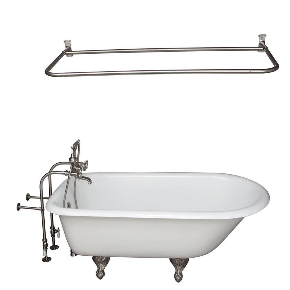 Tub Kit 67&apos;&apos; CI Rill Top,FillerShwrRd, Supplies, Drain-BrNkl