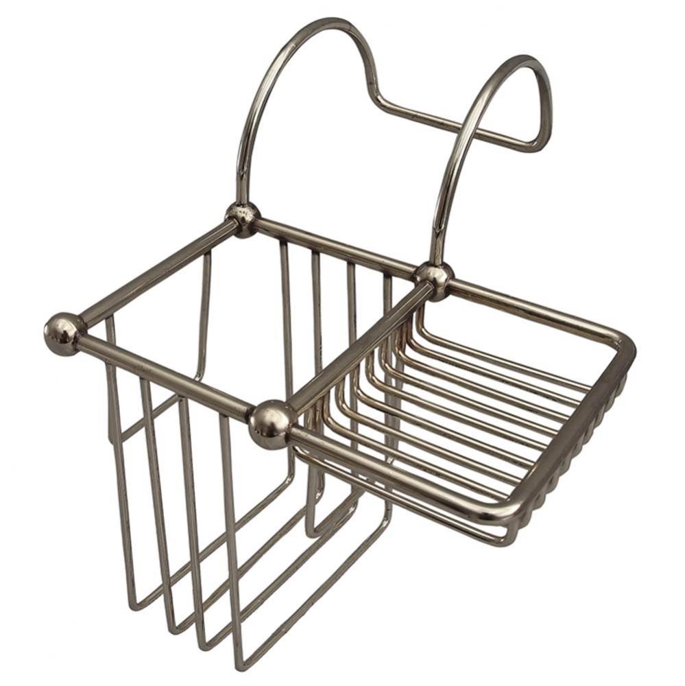 Bath Supply Basket for Tub RimPolished Nickel