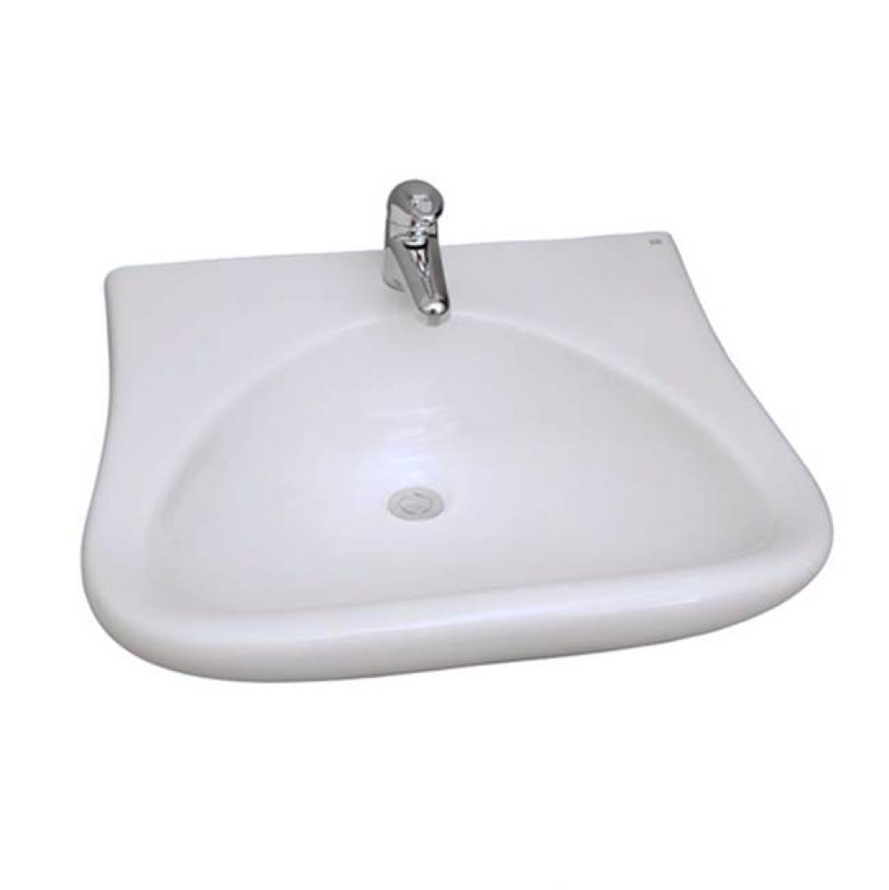 Bella Wall-Hung Sink, 1 hole White