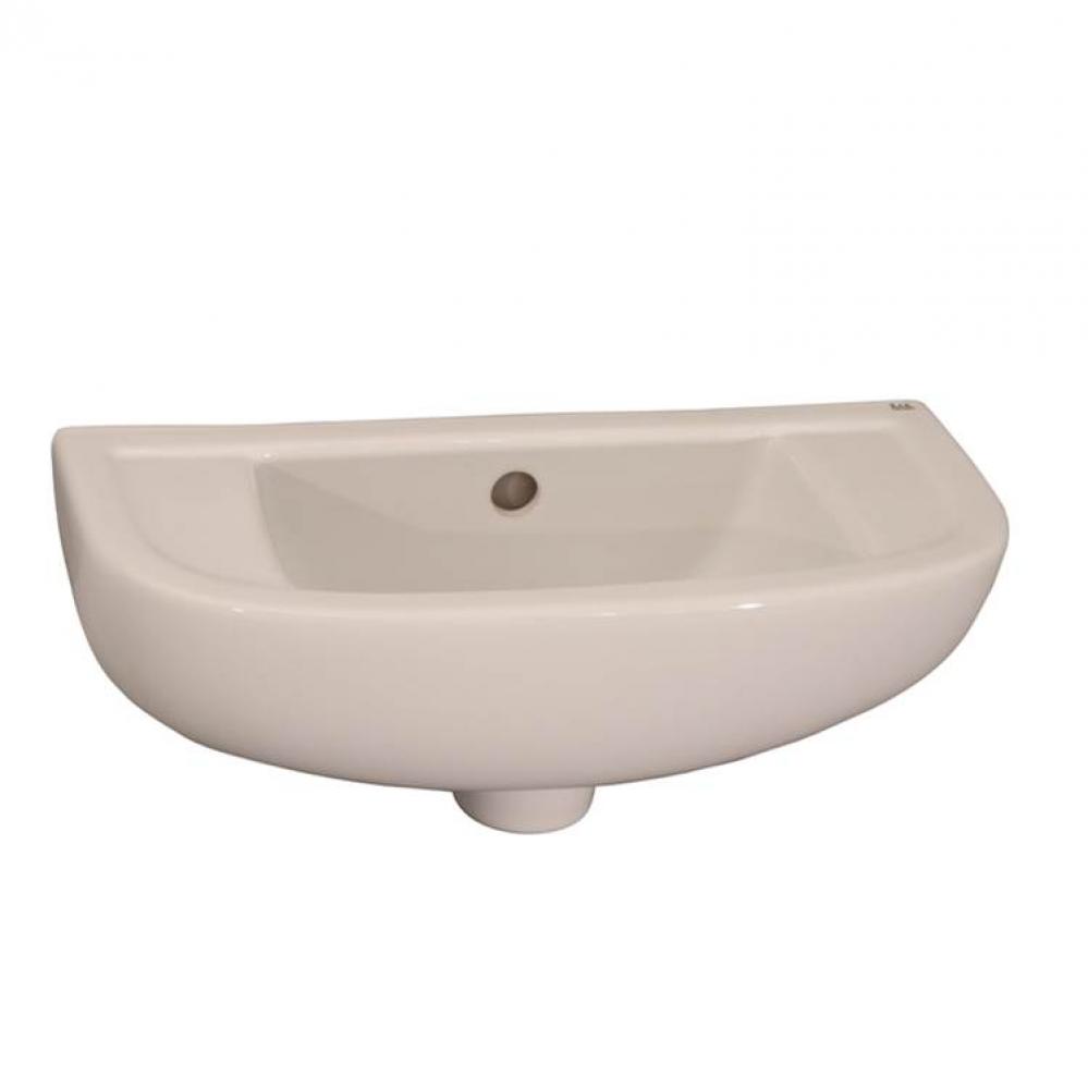 Compact Slim Line Basin, 18&apos;&apos; 1 hole right - White