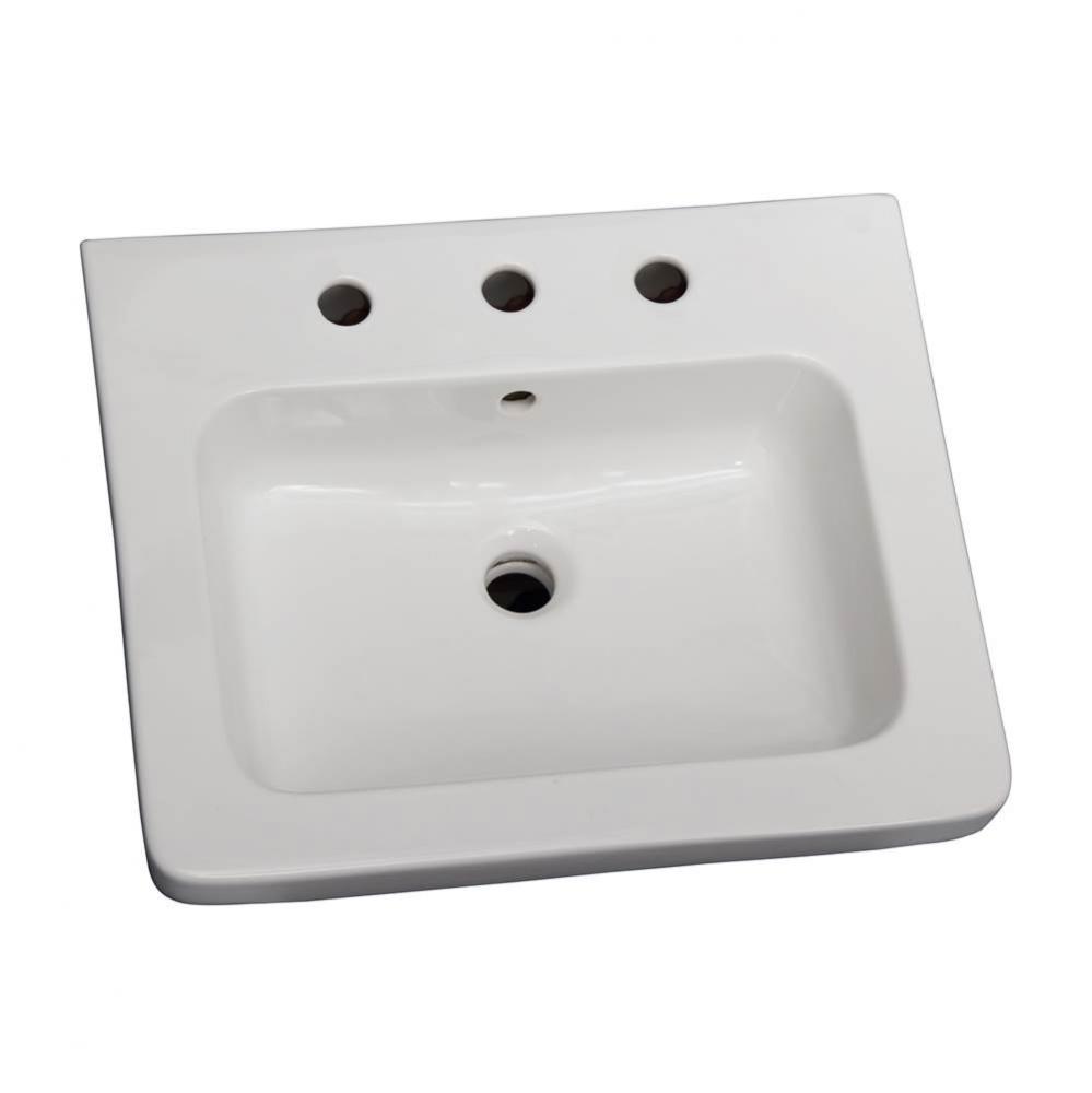 Resort 550 Wall-Hung Basin,White-8&apos;&apos; Widespread