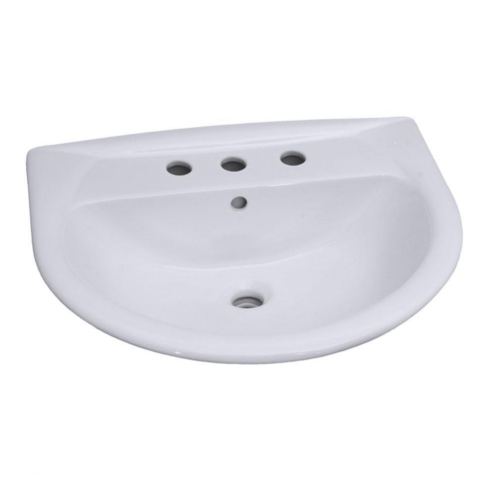 Karla 550 Ped Lav Basin8&apos;&apos; cc, White