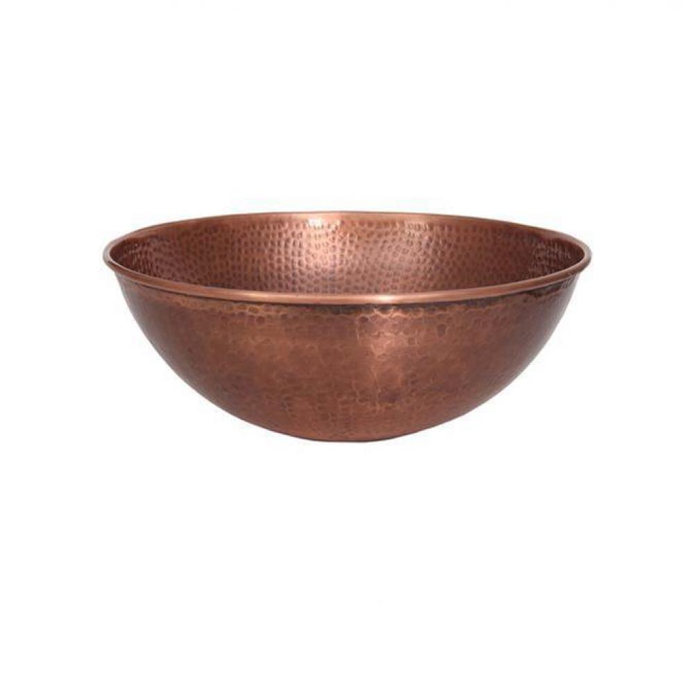 Goulane 14-1/2&apos;&apos; Round Basin  Hammered, Antique Copper