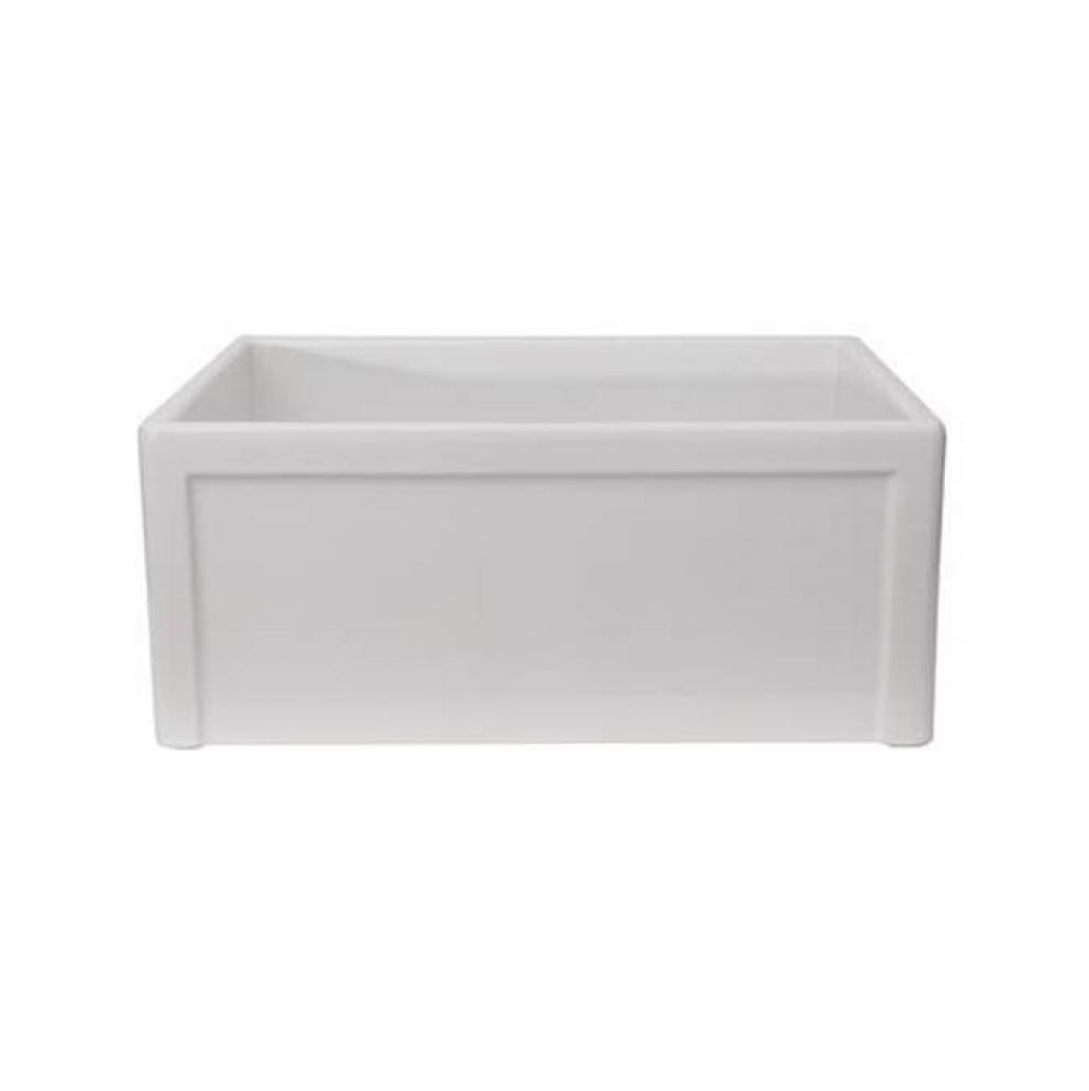 Chapman 24&apos;&apos; Fireclay Single Bowl,Center Drain, White