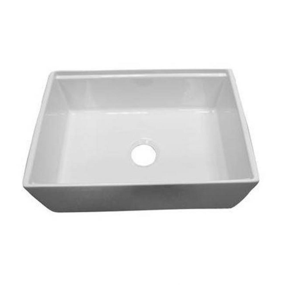 Crofton 30&apos;&apos; Single Bowl Sink w/Ledge,Plain Front White