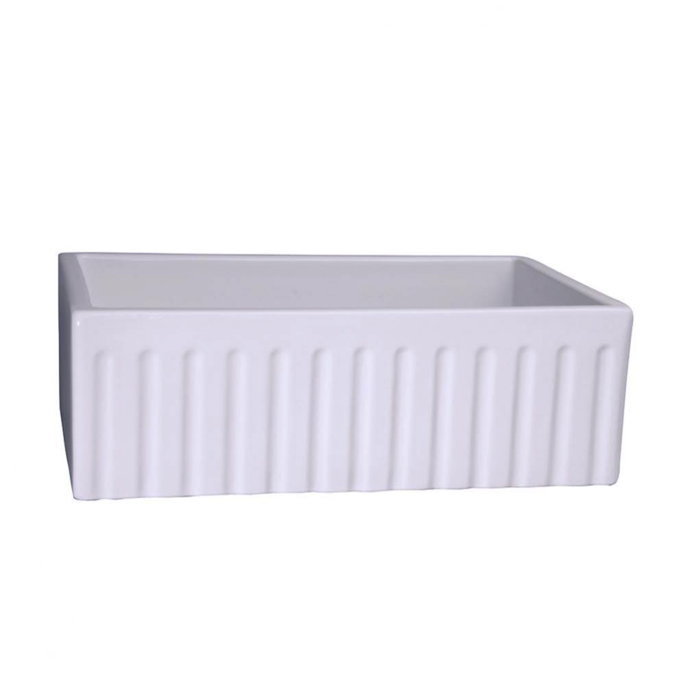 Felicity 30&apos;&apos; Apron Front Sink Fluted Front,  White