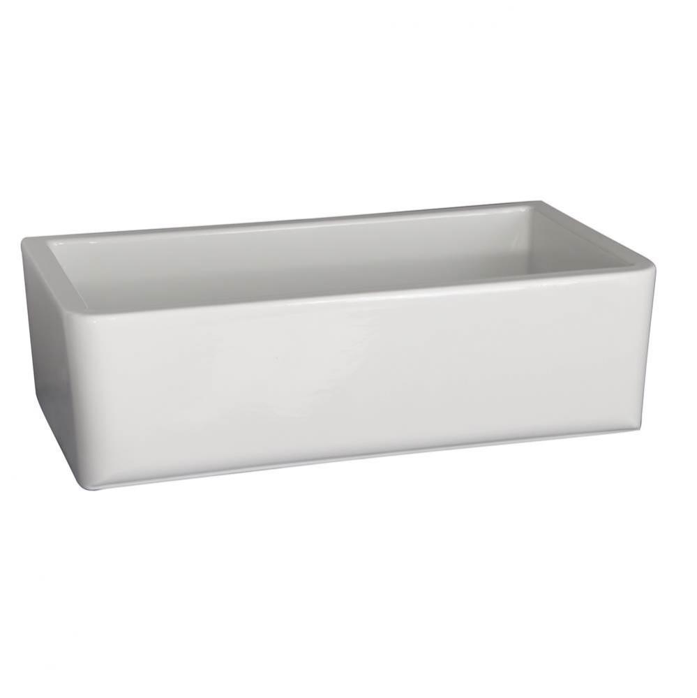 Hannah 33&apos;&apos; Single Bowl Farmer Sink, Rounded Corners, White