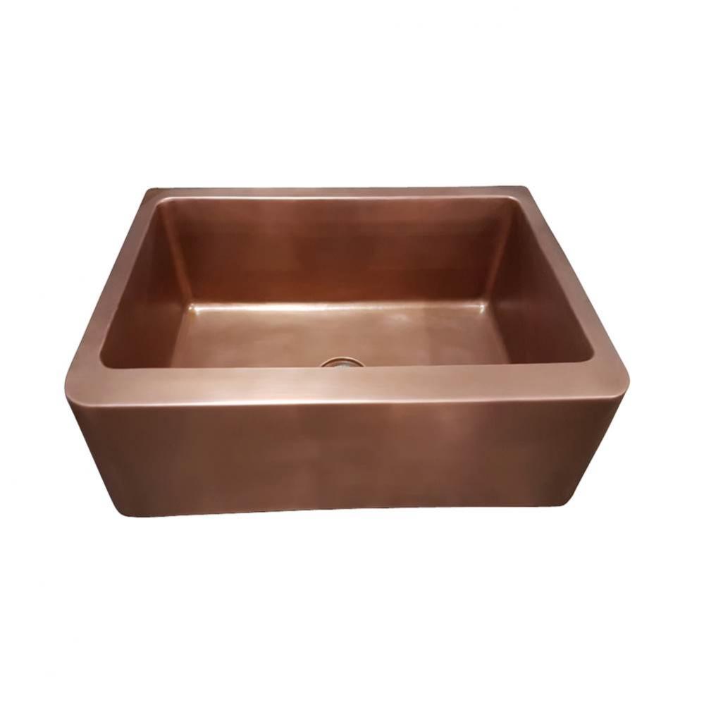 Austin 25&apos;&apos; Smooth Copper Apron Front Sink-SAC