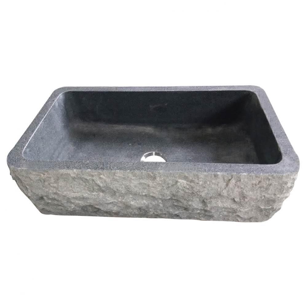 Birgitta33&apos;&apos; Granite Single BwlFarmerSink Chiseled Frnt GPBG