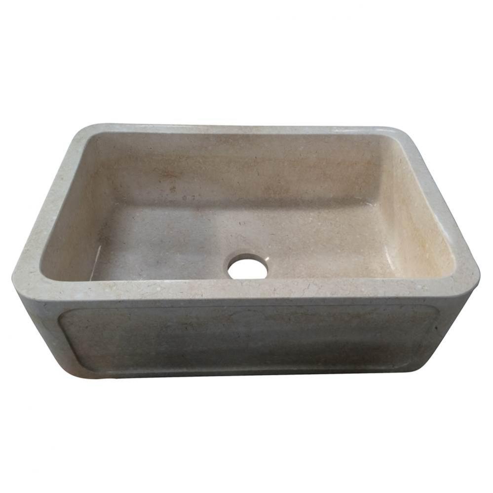 Chardonnay 30&apos;&apos; Marble Single Bwl Apron Front Sink, MPGA