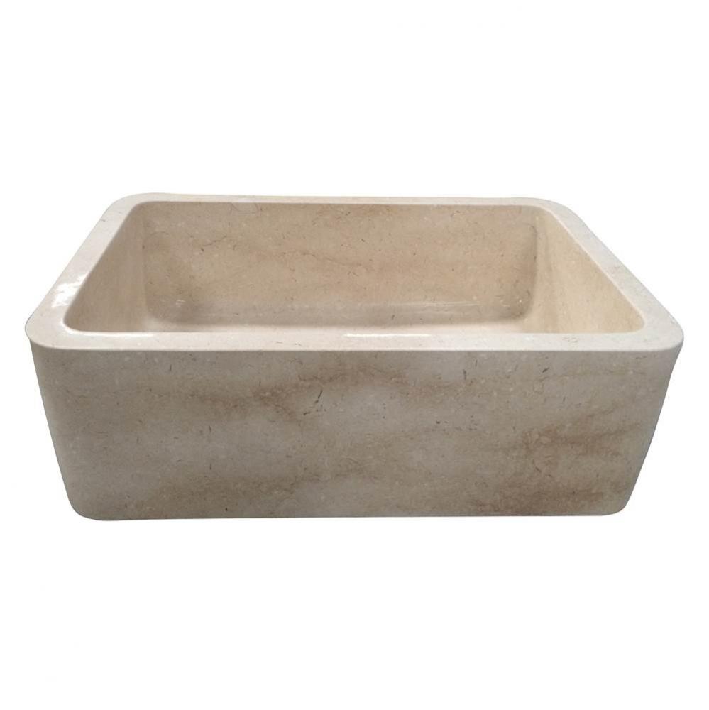 Chandra 30&apos;&apos; Polished MarbleSingle Bowl Farmer Sink, MPGA