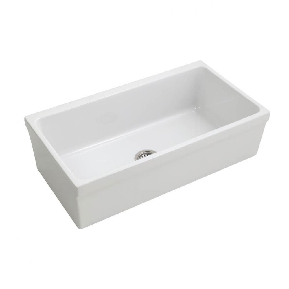 Hinton 36&apos;&apos; Single Bowl Fireclay Apron Front Sink