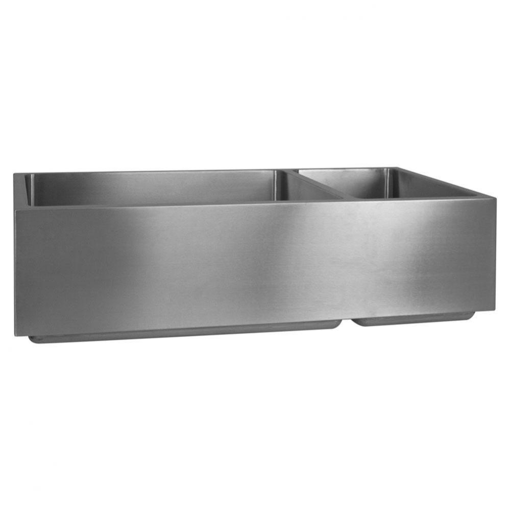 Deverell 36&apos;&apos; Stainless Steel 70/30 Dbl Bowl Apron Front Sink