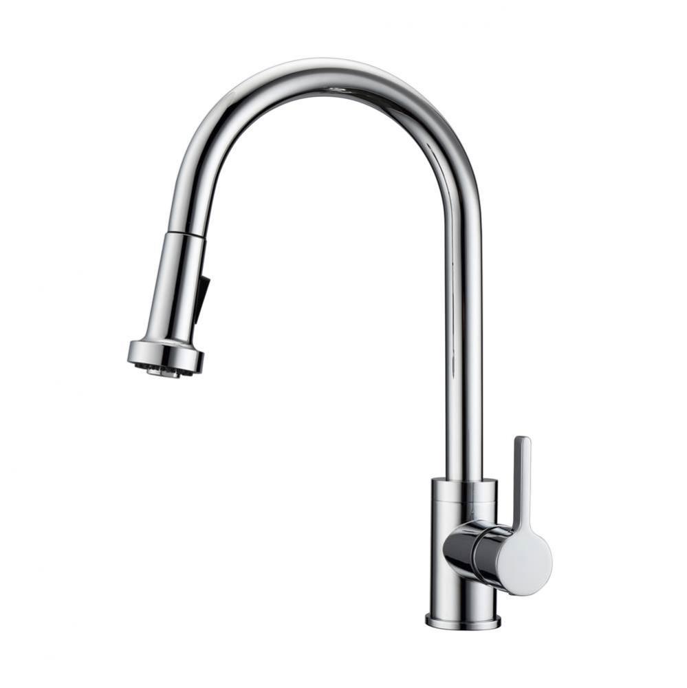 Fairchild Kitchen Faucet,Pull out Spray, Metal Levr Hndls,CP
