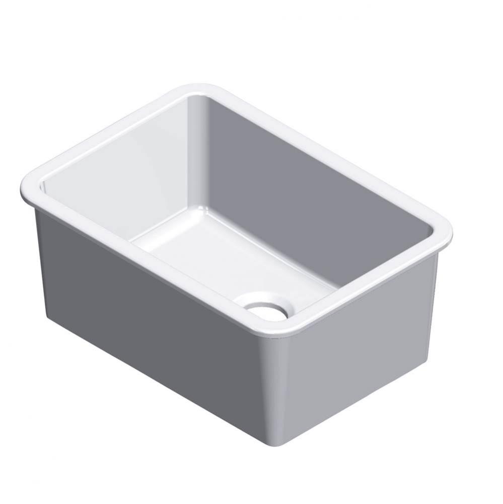 Pierina Fireclay, Single Bowl Undermount, Kitchen Sink,White