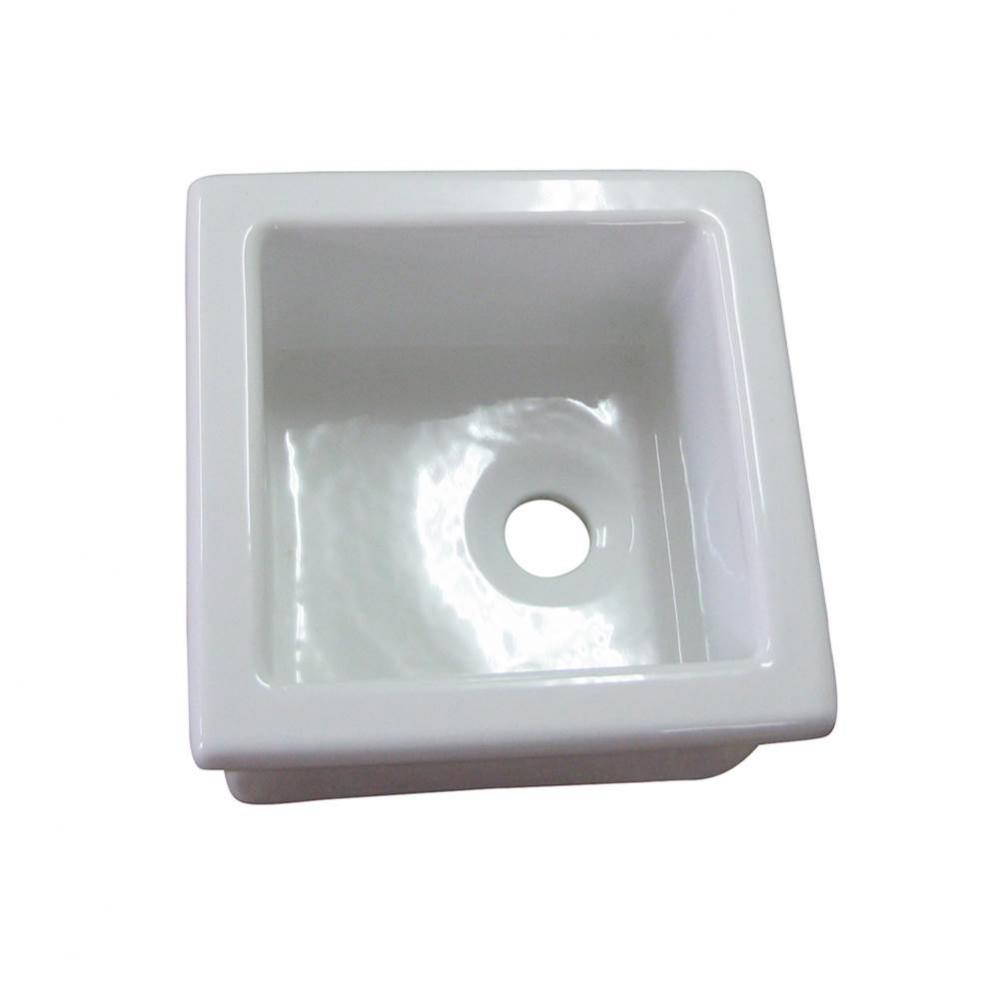 Utility Sink, 13&apos;&apos; x 13&apos;&apos;, Fire Clay, White