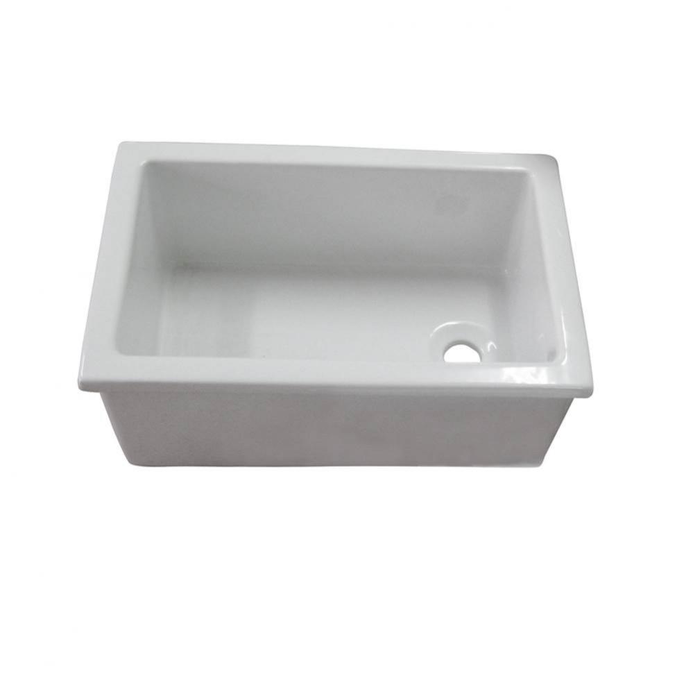 Utility Sink, 23&apos;&apos; x 15&apos;&apos;, Fire  Clay, White