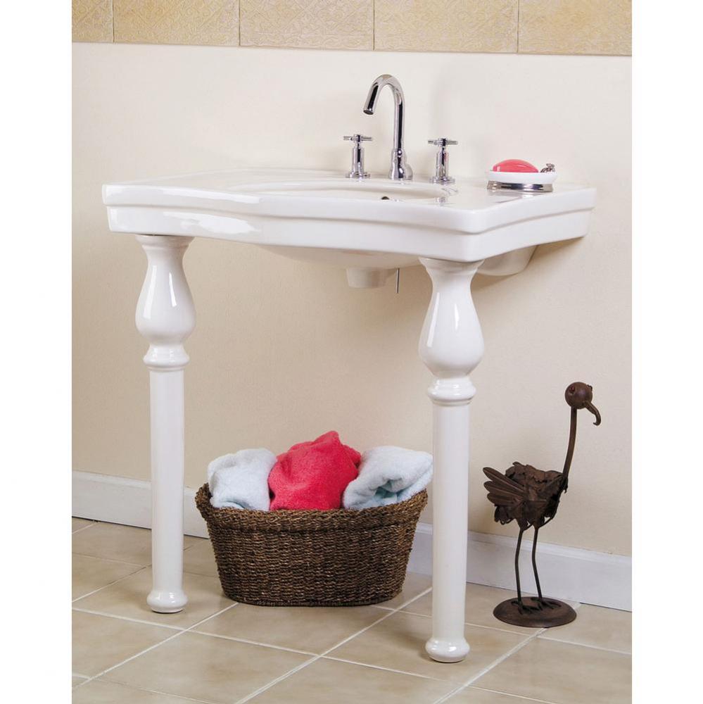 Milano Console Basin, 8&apos;&apos;cc, White