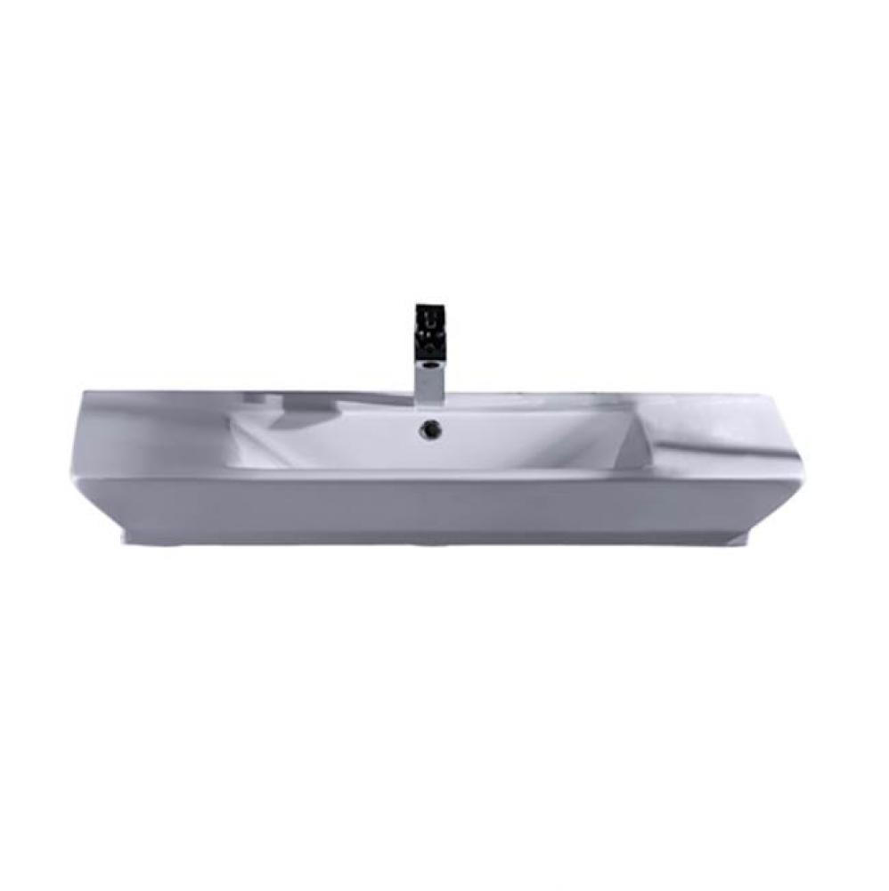 Opulence Above Counter Basin 39-1/2&apos;&apos;,White,Rect Bowl,8&apos;&apos;WS