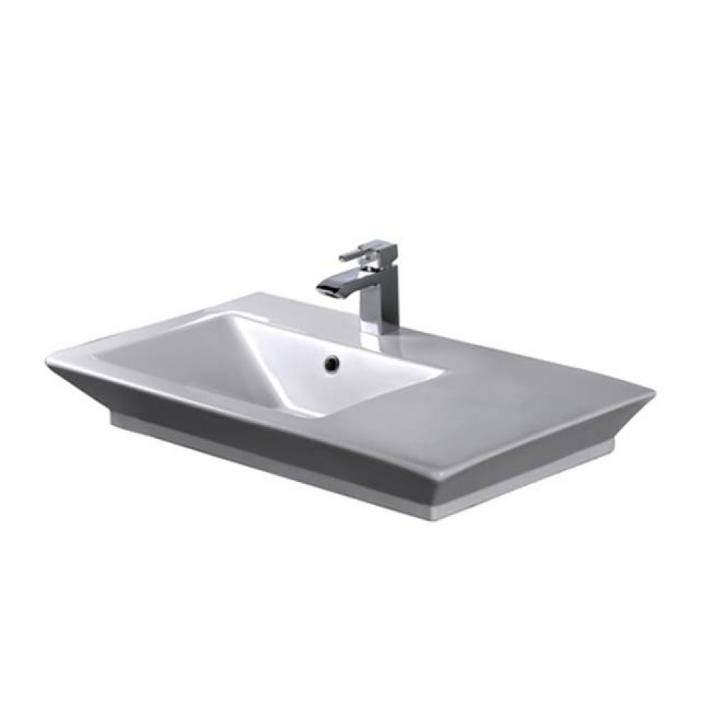 Opulence Above Counter Basin31-1/2&apos;&apos;,White,Rect Bowl,8&apos;&apos;WS