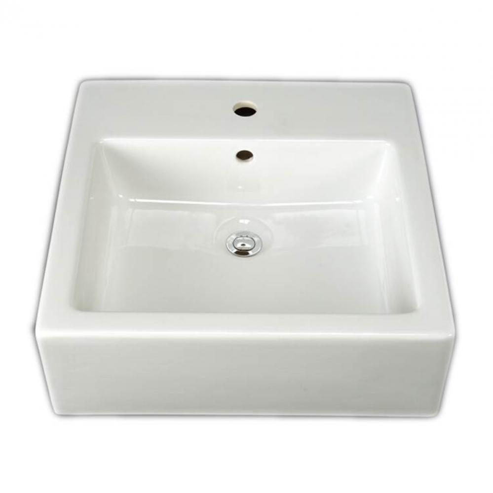 Patricia Square Vessel, 4&apos;&apos;cc, White