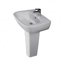 Barclay 3-141WH - Elena 500 Pedestal Lavatory1-Hole, White