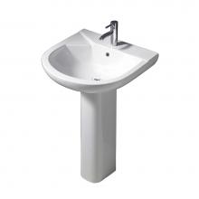 Barclay 3-421WH - Anabel 555 Pedestal Lavatory1-Hole, White