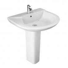 Barclay 3-431WH - Anabel 630 Pedestal Lavatory1-Hole, White