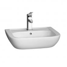 Barclay 4-2001WH - Caroline 450 Wall-Hung Basin,White-1 hole