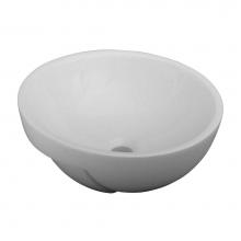 Barclay 4-850WH - Luna Semi Recessed Basin, Fire Clay, White